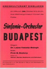 Plakát - Postás szinfonikus zenekar koncertje, 1973