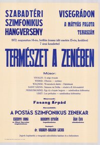 Plakát - Postás Szonfoniksu Zenekar hangversenye, 1972