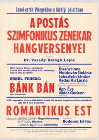 Plakát - Postás Szonfoniksu Zenekar hangversenye, Visegrád, 1973