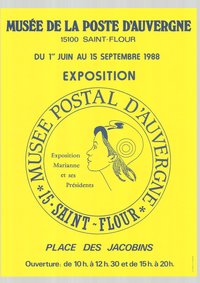 Kiállítási plakát - Saint Flour-i Postamúzeum, 1988