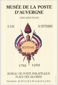 Kiállítási plakát - Saint Flour-i Postamúzeum, 1989