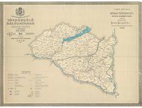 A Pécsi Igazgatóság távbeszélő-hálózatának részletes térképe, 1912