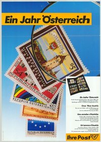 Plakát - Osztrák posta bélyegkiadása, 1986