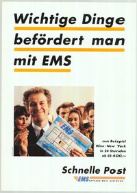 Plakát - Osztrák posta, EMS