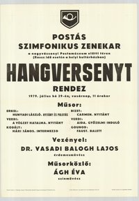 Plakát - Postás Szimfonikus Zenekar a Zeneakadémián, 1979
