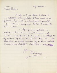 Edison saját kezű levele
