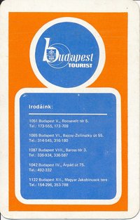 Budapest Tourist kártyanaptár 1977